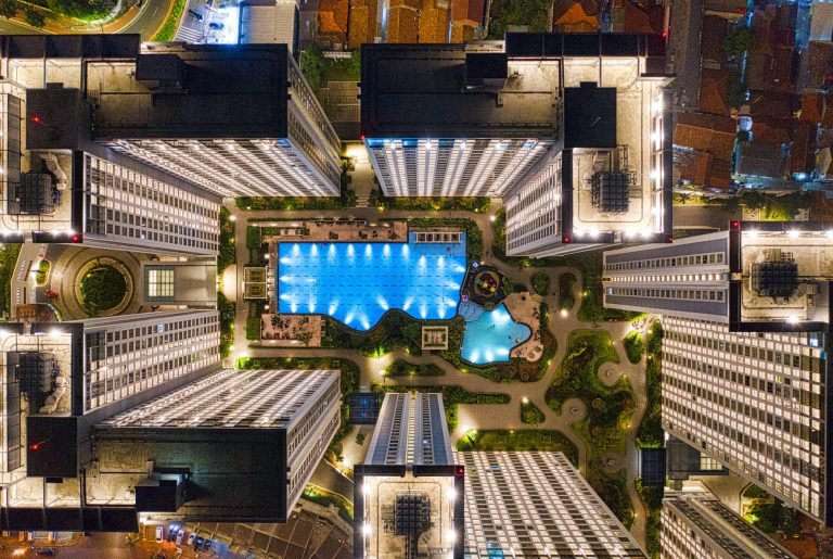 Aerial view of a modern residential complex in Banten, Indonesia