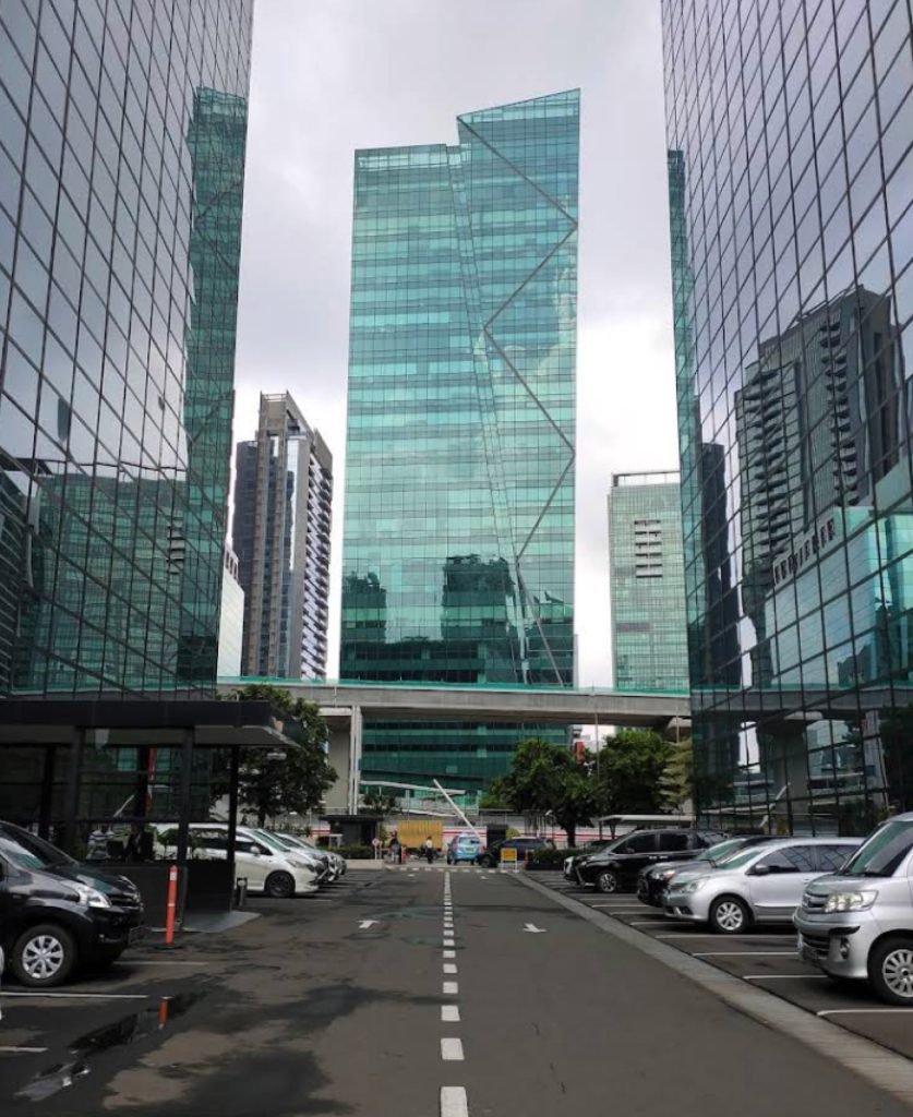 Glass office towers in the Kuningan business district
